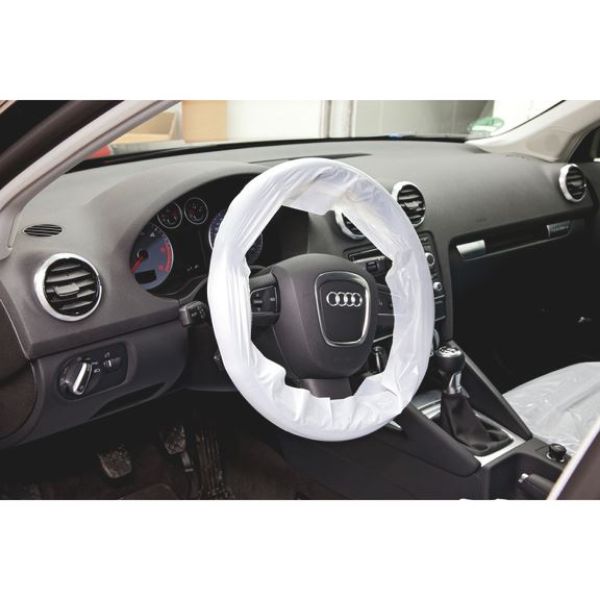PE steering wheel protector on roll - STEERWHLPROT-SHT-PE-500PCS
