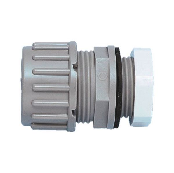 Screwed connection for insulated corrugated pipe - AY-(TUBE-FITT)-CND-PLA-GREY-PG11-NW13