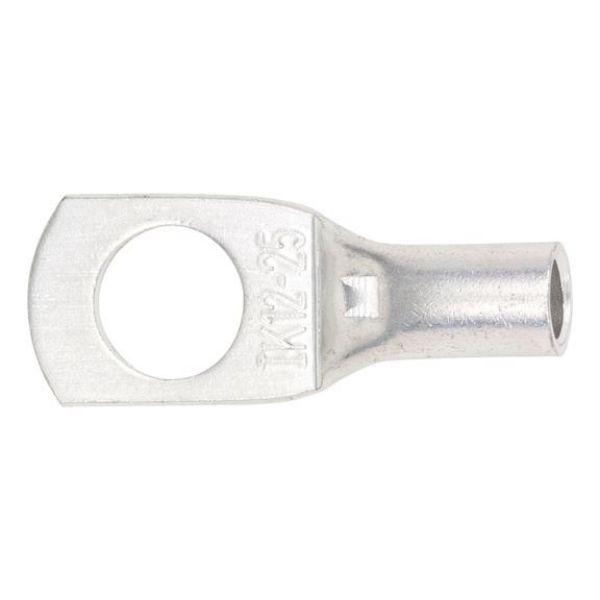 Pipe cable lug with inspection hole - PIPCBLLUG-INSPHO-CU-(J2N)-M12-25,0SMM