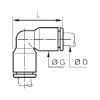 Plastic angle connector - QCKPLGCON-(ANGL-CON)-PLA-D4MM