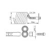 Air spiral line, universal - SPRLAIRLNE-UNI-PA-YELLOW/BLACK-4,5M