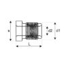 Brake pipe nipple, type B 5.0 - BRKPIPNPL-F-PIPD4,75-WS12-M12X1