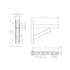 VARIFIX{417}&reg; {418}heavy-duty bracket - C2C&lt;SUP&gt;&lt;/SUP&gt; - CNSL-HD-36/36-TH2,5-700MM