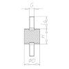 Rubber/metal buffer Type A - C2C - BUFR-RBR/MET-A-40X30-M8