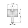Rubber/metal buffer Type B - C2C - BUFR-RBR/MET-B-30X20-M8