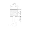 Rubber/metal buffer Type D - C2C - BUFR-RBR/MET-D-40X30-M8