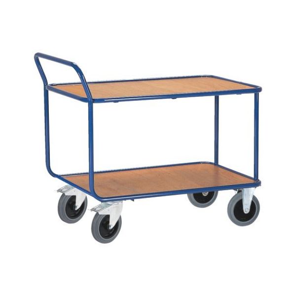 Table trolley for steel pipes, flush loading area - TBLTRLY-(2 AREAS)-800X500MM