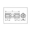 Steel spacer stud - STUD-SPCE-I/I-WS8-(A2K)-M4X20MM