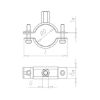 Pipe clamp TIPP&lt;SUP&gt;&reg;&lt;/SUP&gt; Smartlock 2 GS - C2C - PIPCLMP-(SMRTLOCK/2GS)-M8/M10-(57-63)