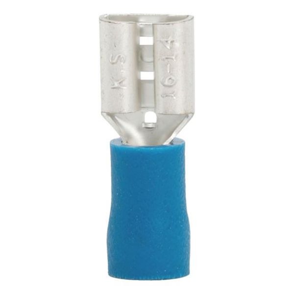 Crimp cable lug, push connector - PSHCON-BLUE-6,3X0,8MM