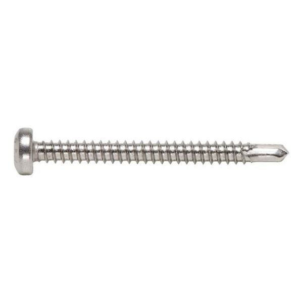 Drilling screw, flat head with AW drive and minipoint pias&lt;SUP&gt;&reg;&lt;/SUP&gt; - SCR-DBIT-PANHD-AW25-A2-4,8X32
