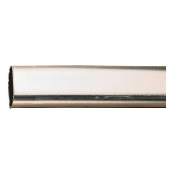 Oval cupboard railing - CLTHRL-ST-OVAL-(NI)-2500MM
