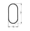 Oval cupboard railing - CLTHRL-ST-OVAL-(NI)-2500MM