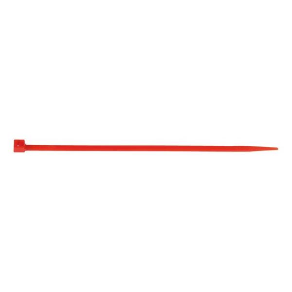 Coloured cable tie with plastic tongue closure - CBLTIE-PLA-PLALATCH-RED-3,5X200MM