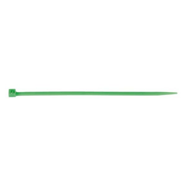 Coloured cable tie with plastic tongue closure - CBLTIE-PLA-PLALATCH-GREEN-3,5X200MM