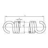 Tension spring with double eyes - TENSSPG-DIN2097-(ZN)-1X11X130