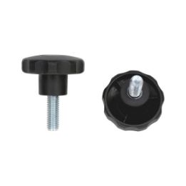 Star-shaped handle with moulded screw - STARGRIP-OMSCR-PL-DH30-M6X20