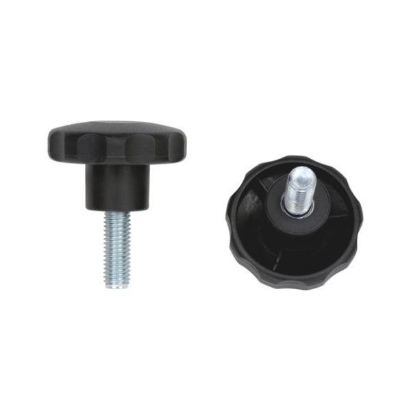 Star-shaped handle with moulded screw - STARGRIP-OMSCR-PL-DH30-M6X20