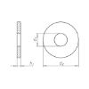 Rubber washer, Pak-free - WSH-RUBBER-PAKF-8,7X25X5