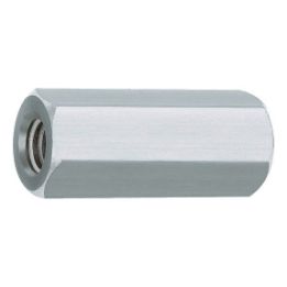 Hexagonal galvanised steel spacer sleeve - SPCESLEV-HEX-WS13-(A2K)-M10X30