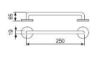 BRUSHED STAINLESS STEEL PULL HANDLE 250-686100250
