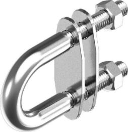 U-bolt clamp 10 X 80 mm, A4 Stainless Steel-m823041080
