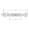Turnbuckle with eyes - TURNBCKL-EYE-A4-M5