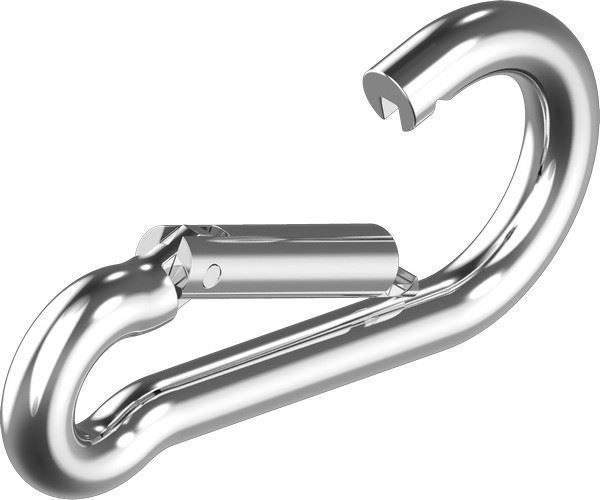 DIN 5299 plain A4 stainless steel, Fire brigade snap hook, M8249410100, CARBNHOK-FD-DIN5299-A4-C-100X10