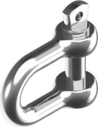 Shackle, straight, stainless steel A4, Shackle straight, M8258416, SHKL-SR-A4-D16