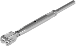 Shrd trnbckl stnlss stl A4 fork/wire cable terminal, Shroud turnbuckle fork/wire cable terminal, M8275410, TURNBCKL-FRK/TRML-CLOS-WELDED-A4-D5