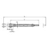 Shroud turnbuckle fork/wire cable terminal - TURNBCKL-FRK/TRML-CLOS-WELDED-A4-D3
