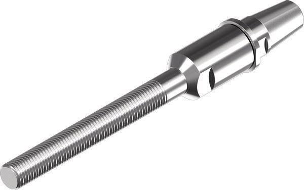 Swageless Stud Terminal STNLSS A4 D4 D= 4mm (1X19), A4-AISI316-m832644