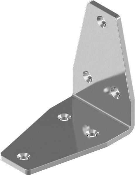 ANGLE / BRACKET, POLISHED 80 X 50 X 4 mm, A2-AISI304-m83412c