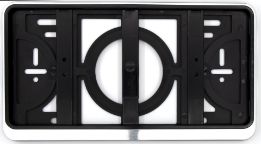 Number plate holder, compl.  QF-COMPL-PLT/STR-BRUSHED-SILVER-FINISH-305MM Japan/US-8263002
