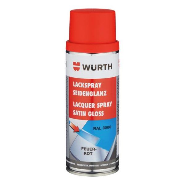 Paint spray, silk gloss - PNTSPR-R3000-FLAMERED-SATINGLOSS-400ML