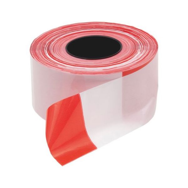 Warning tape - WARNTPE-RED/WHITE-W80MMXL500M