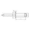 All-purpose rivet with round pan head - RIV-MHD-ALU/ALU-(1-9)-4,8X21