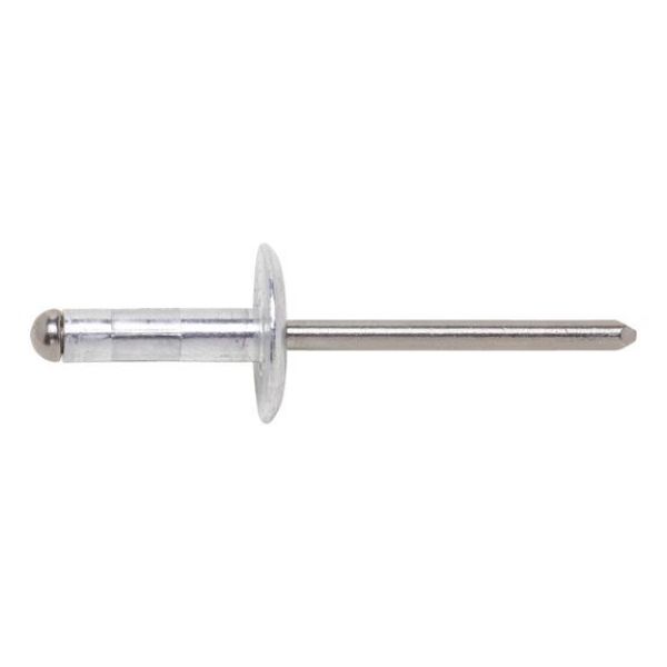 Blind rivet with large round pan head - RIV-ALU/ST-(-/A2K)-(12,0-19,5)-4,8X25