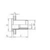 Rivet nut with round pan head - NUT-RIV-MHD-(A2B)-(0,8-3,5)-24X12,9-M10