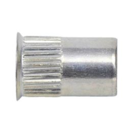 Rivet nut with a small countersunk head and knurled shank - NUT-RIV-CS-(A2B)-(0,5-3,0)-13X7,9-M6