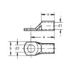 Pipe cable lug with inspection hole - PIPCBLLUG-INSPHO-CU-(J2N)-M10-50,0SMM