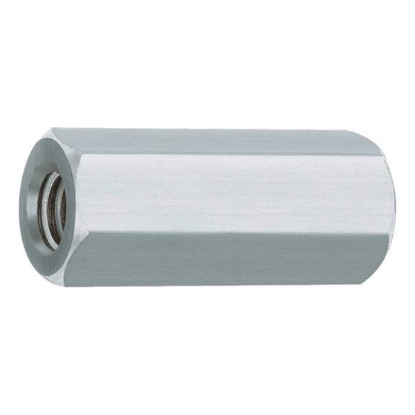 Hexagonal galvanised steel spacer sleeve - SPCESLEV-HEX-WS11-(A2K)-M8X25