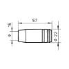 Gas nozzle MB 25 AK - NOZ-GAS-CONICAL-MB25