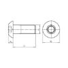 Screw with flattened half round head and hexagon socket - SCR-RSD-ISO7380/1-010.9-IH5-M8X30