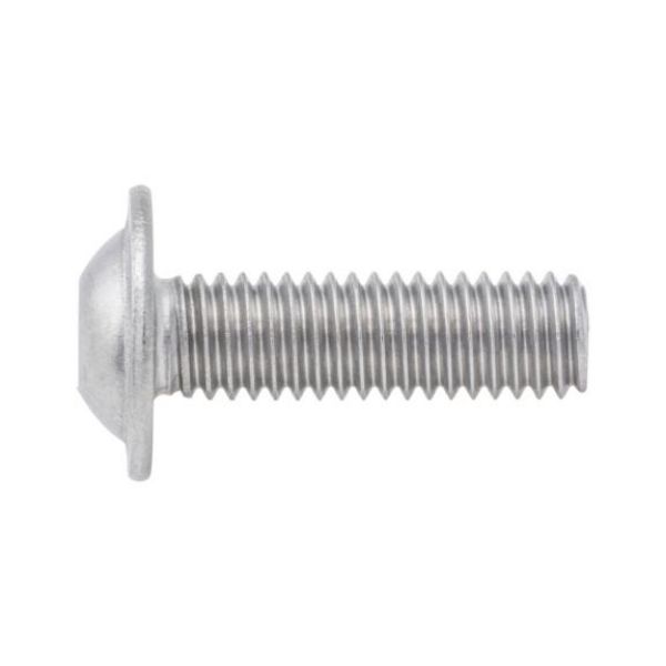 Screw with flattened half round head with collar and hexagon socket - SCR-FLG-ISO7380/2-A2/070-IH2,5-M4X8