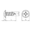 Pan head tapping screw with flange - SCR-PANHD-FLG-H2-(DSS)-4,2X16