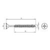 Dry wall screw with double-start thread - SCR-DRYWL-DBTHR-H2-(PHR)-3,5X35/28