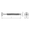 Dry wall screw with drill tip - SCR-DRYWL-DTIP-H2-(PHR)-3,5X35/25