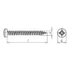 W&Uuml;POFAST&lt;SUP&gt;&reg;&lt;/SUP&gt;, blue galvanised Particle board screw - SCR-PANHD-WO-Z2-(A2K)-4X16