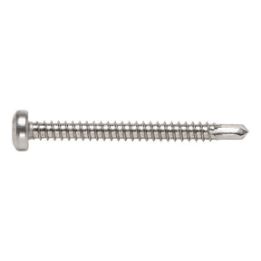 Drilling screw, flat head with AW drive and minipoint pias<SUP>&reg;</SUP> - SCR-DBIT-PANHD-AW25-A2-4,8X25
